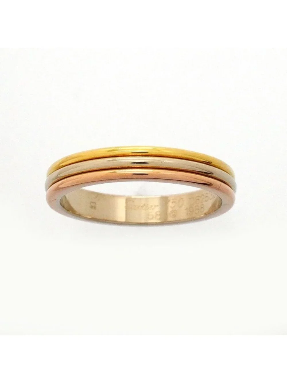Cartier Ring Vendome 18K Yellow Gold 18K White Pink
